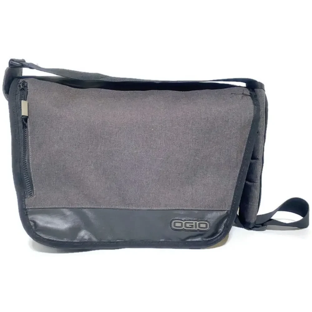 Oglio Laptop Computer Messenger Bag Gray 16 x 11